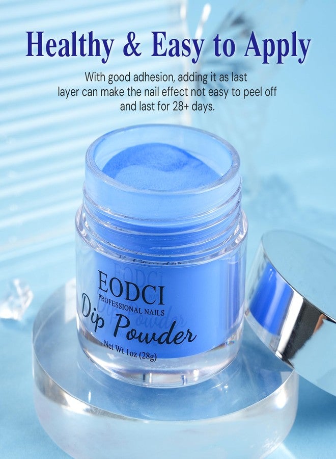 EODCI Blue Dip Powder Color, Nail Dipping Powder French Pro Collection System Nail Art Starter Manicure Salon DIY at Home, Odor-Free&Long-Lasting, No Needed Nail Lamp Curing, 1 Oz - Image 5
